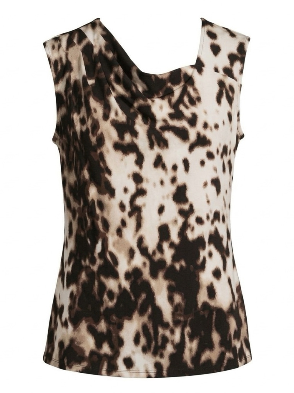 Worthington Sleeveless Animal-Print Cami in Beige and Black size L